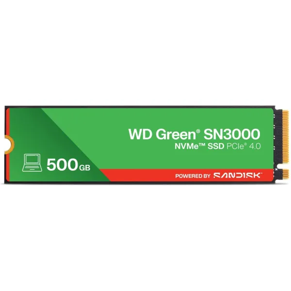 Sandisk SSD|SANDISK|150xTBW rating|MTBF 1.75 h|NVMe Yes|PCI Express 4.0|M.2|500 GB|POWERED BY SANDISK|Green|WDS500G4G0E