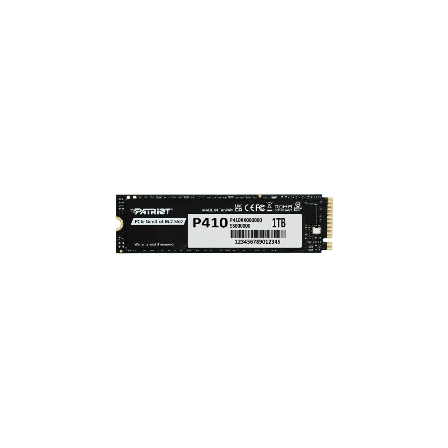 Patriot SSD|PATRIOT|320xTBW rating|NVMe Yes|PCI Express|M.2|1000 GB|P410P1TBM28H