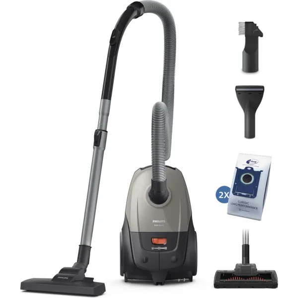 Philips Vacuum Cleaner|PHILIPS|Input power 850 W|Dust capacity 3 L|Cylinder vacuum|Cleaning type Dry|Dust container Dust bag|Col