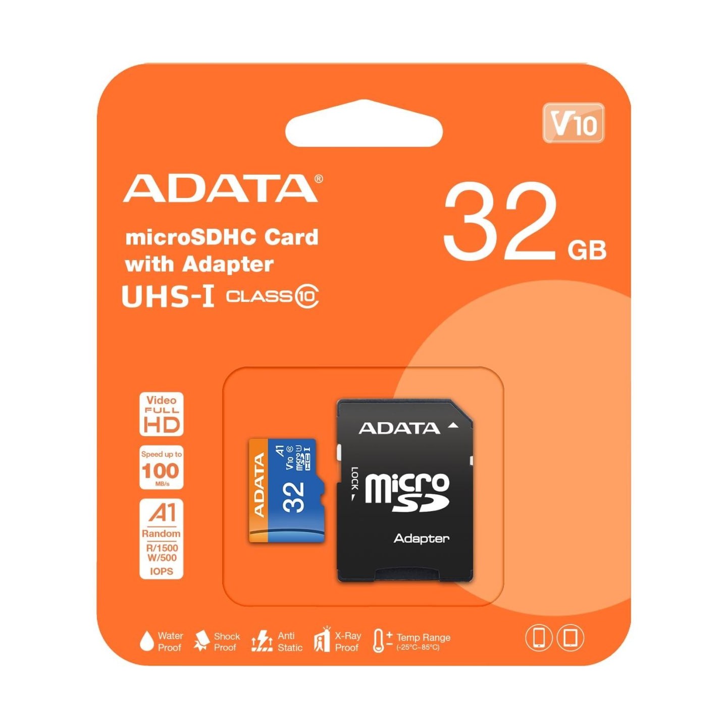 A-Data ADATA 32GB Micro SDHC V10 85MB/s + Ad.