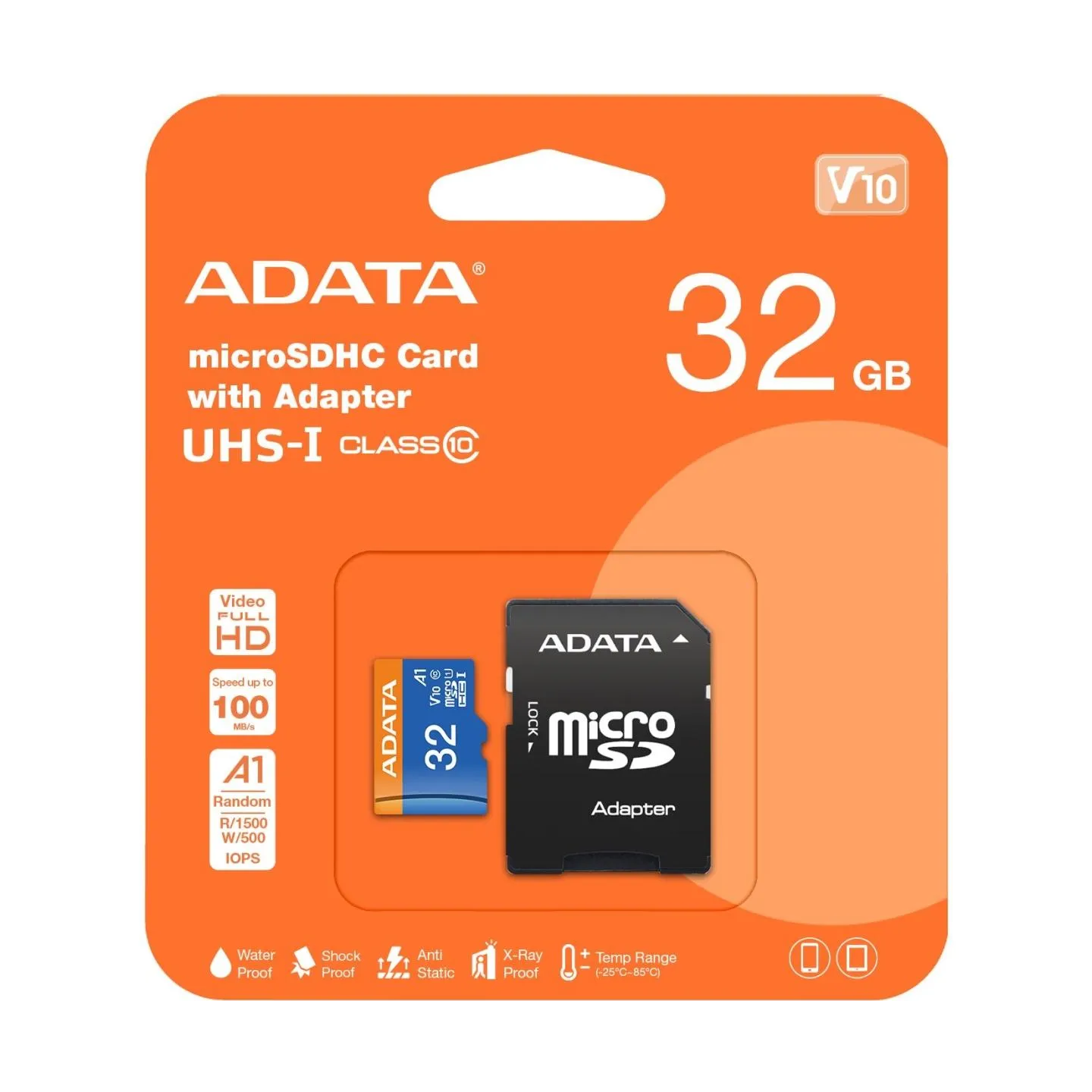 A-Data ADATA 32GB Micro SDHC V10 85MB/s + Ad.