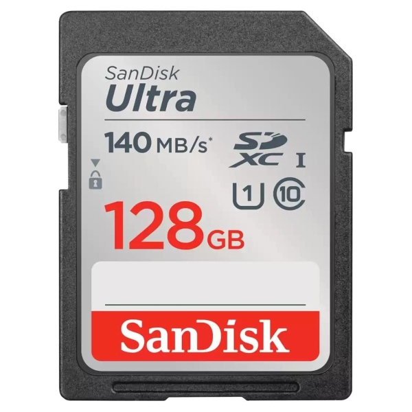 Sandisk Ultra 128GB SDXC Memory Card 140MB/s