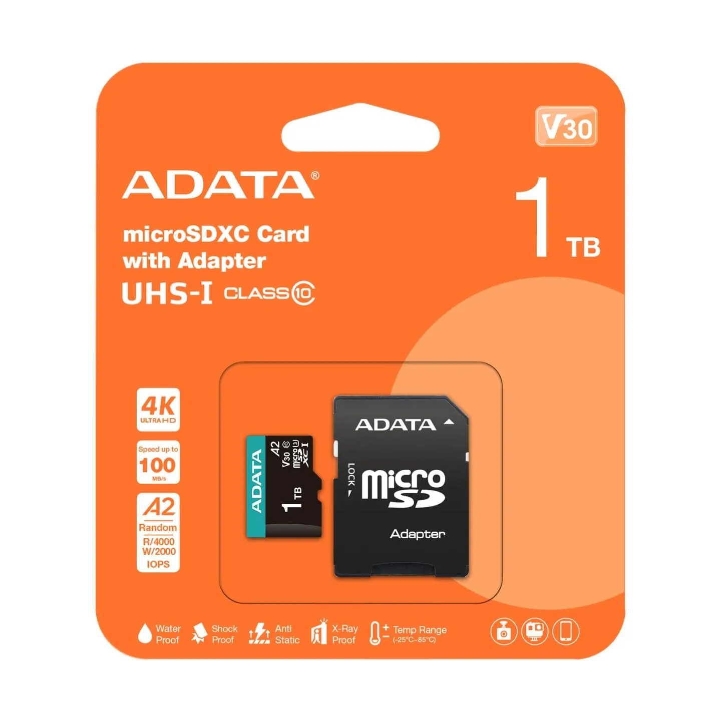 A-Data MEMORY MICRO SDXC 1TB W/AD./AUSDX1TUI3V30SA2-RA1 ADATA