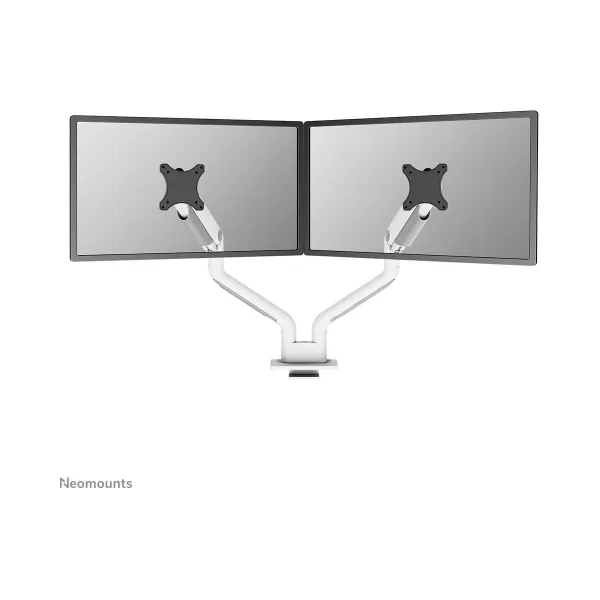 Neomounts SELECT DESK MOUNT, DOUBLE DISPLAY (TOPFIX CLAMP &GROMMET) WHITE