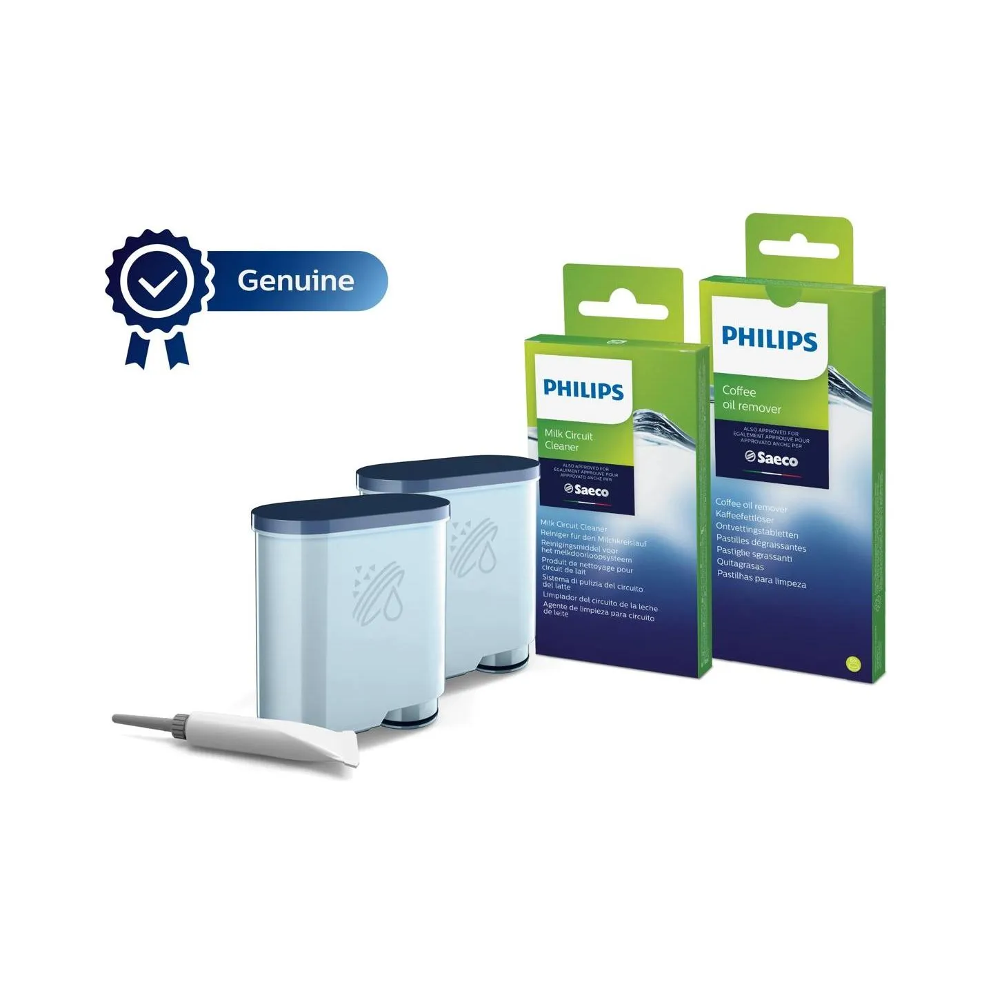 Philips | Coffee maker Maintenance kit: oil, 2xAquaClean, 6xcoffee oil remover tablets, 6xMilk circuit cleaner sachets | CA6707/