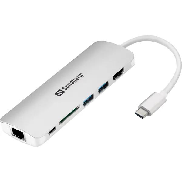 Sandberg USB-C Dock HDMI+LAN+SD+USB 61W