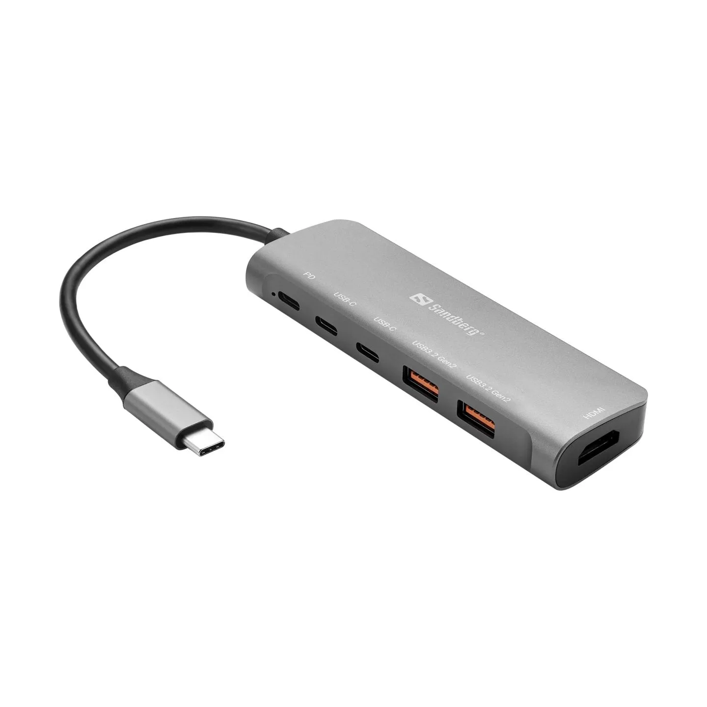 Sandberg 136-65 USB-C Dock HDMI+2xA+2xC+PD100W