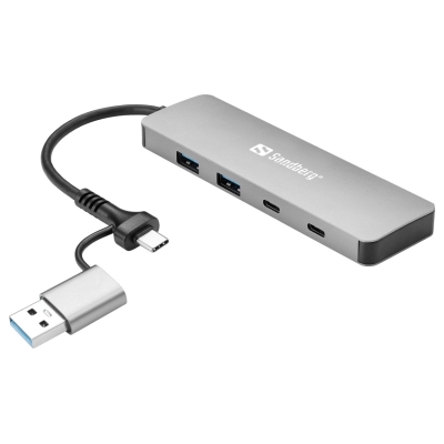 Sandberg 136-64 USB-C/A to 2xUSB-A+2xUSB-C Hub
