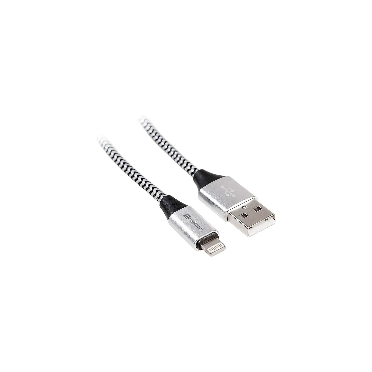 Tracer 46268 Lighting USB 2.0 Iphone AM 1m Black Silver