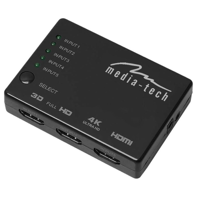 Media-Tech MT5207 5xHDMI switch 4K