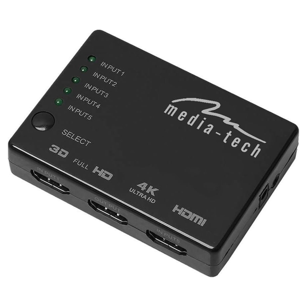 Media-Tech MT5207 5xHDMI switch 4K