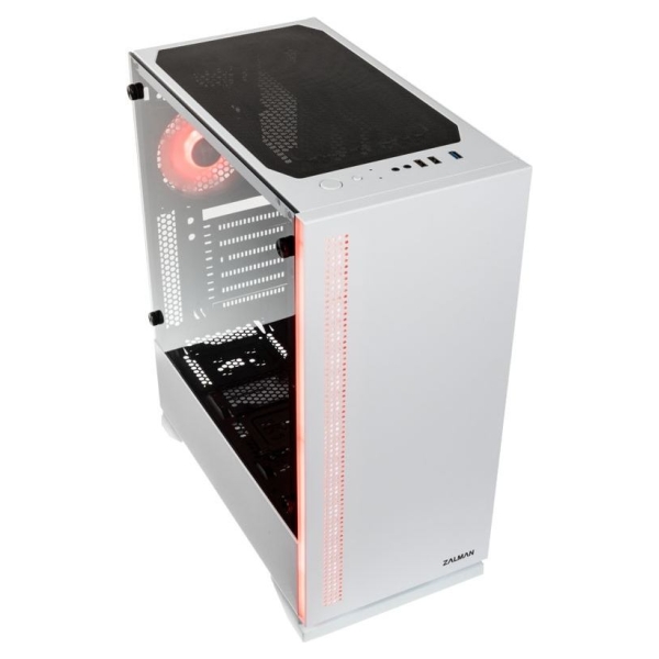Zalman S5 White ATX, RGB fan + fan, T/G