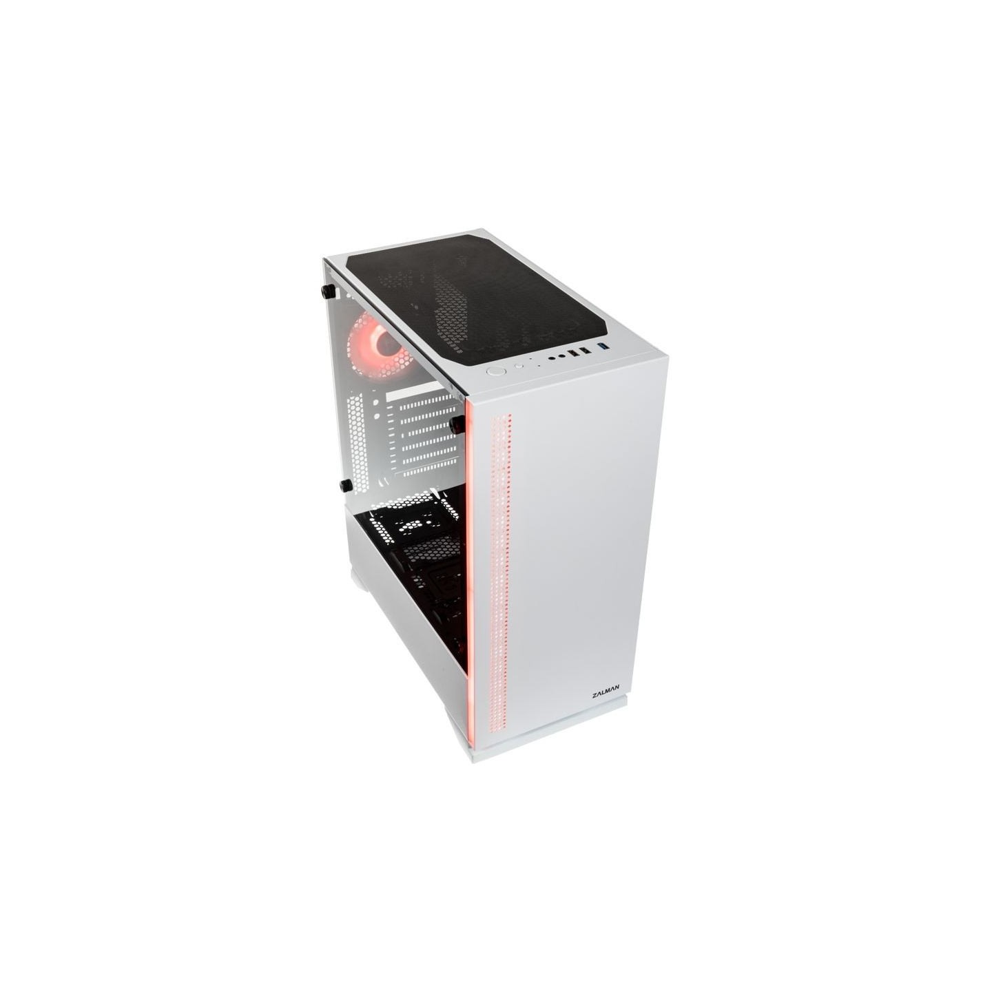 Zalman S5 White ATX, RGB fan + fan, T/G