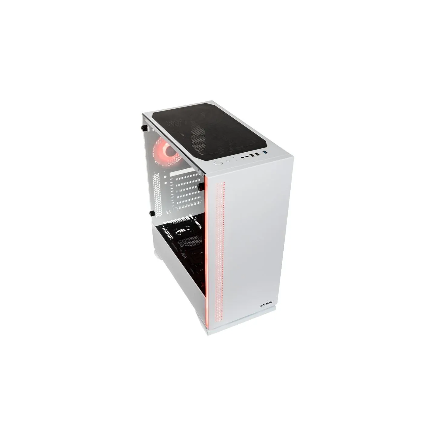 Zalman S5 White ATX, RGB fan + fan, T/G