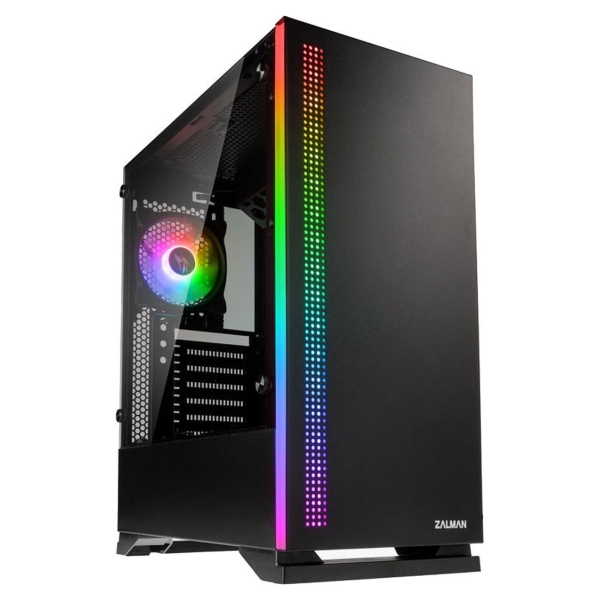 Zalman S5 Black ATX, RGB fan + fan, T/G