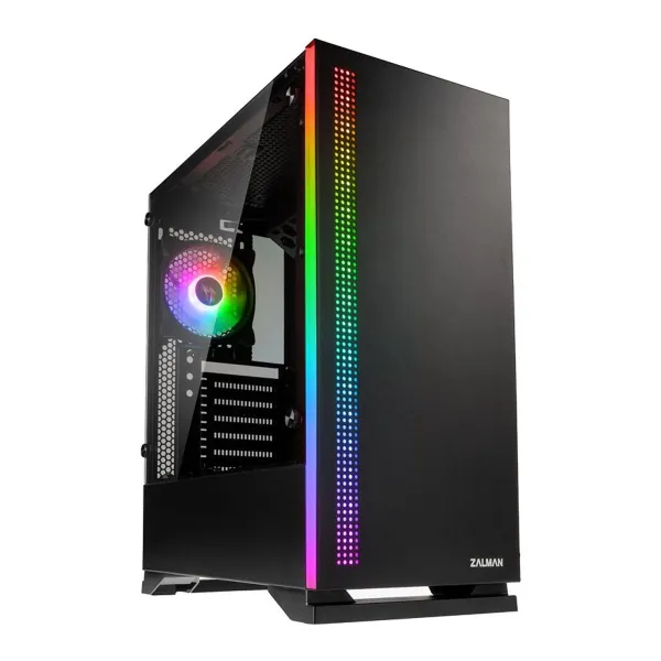 Zalman S5 Black ATX, RGB fan + fan, T/G