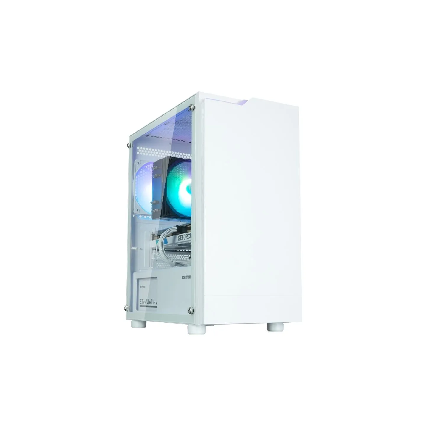 Zalman T4 Plus White  Mini Tower Case, 120mm ARGB Fan x1