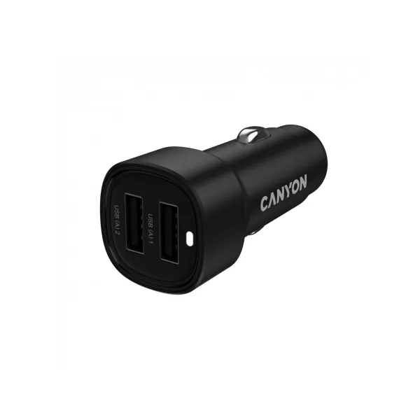 Canyon car charger OnDrive 24 24W 2xUSB-A Black
