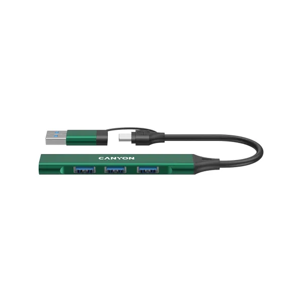 Canyon hub DS-02 4in1 USB-A/C Green