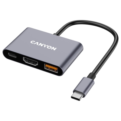 Canyon hub DS-4 3in1 USB-C Grey