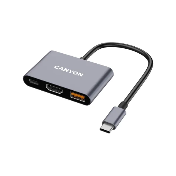 Canyon hub DS-4 3in1 USB-C Grey