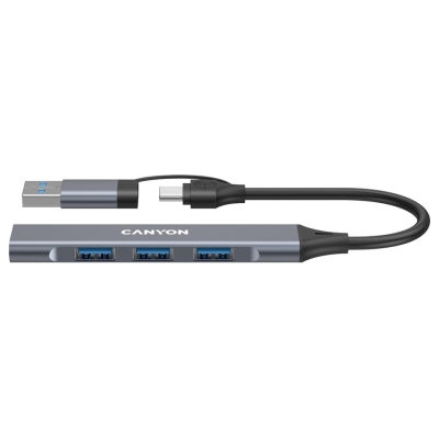 Canyon hub DS-02 4in1 USB-A/C Grey