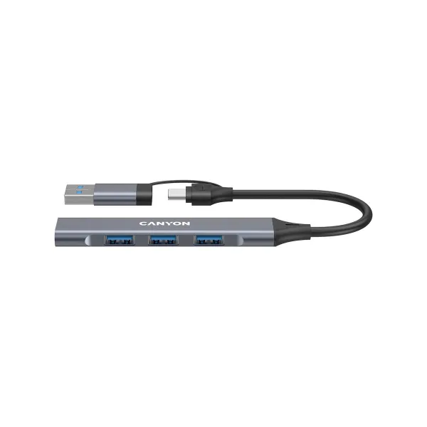 Canyon hub DS-02 4in1 USB-A/C Grey