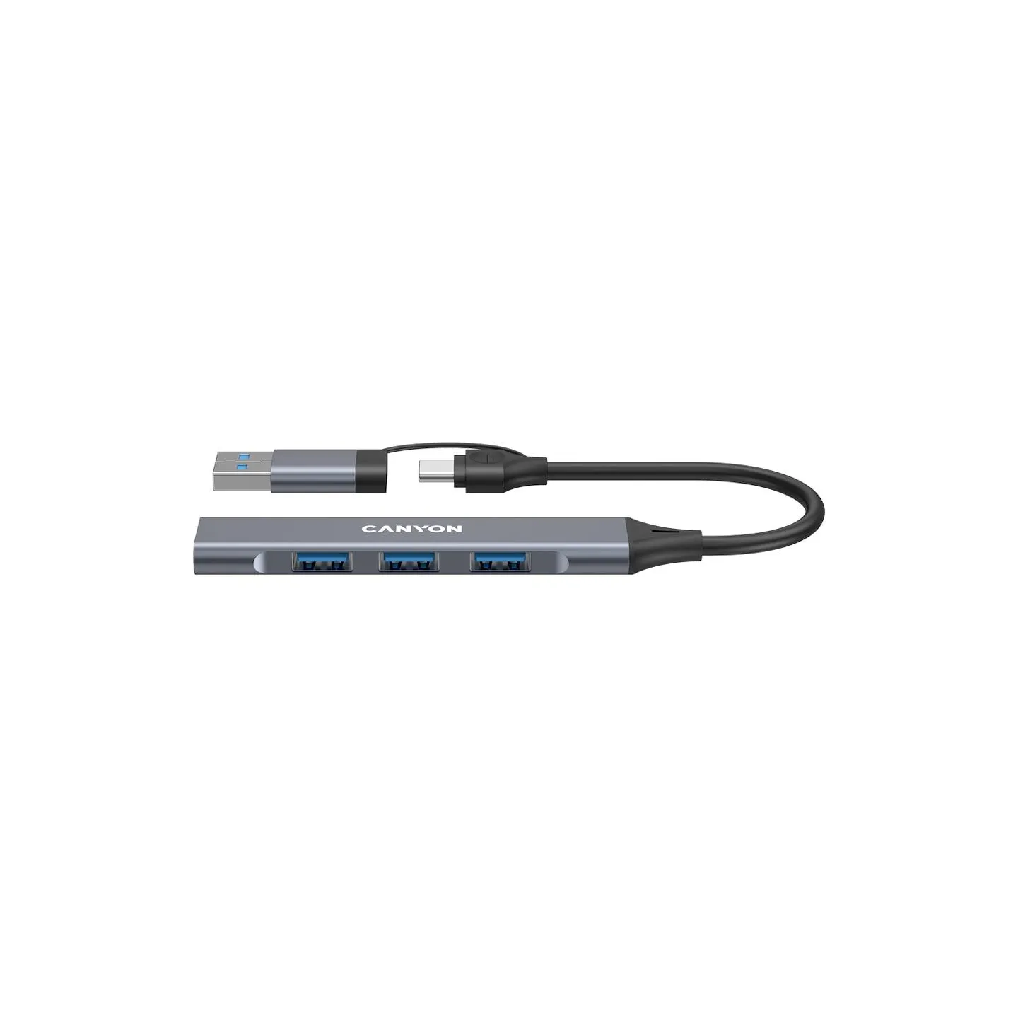 Canyon hub DS-02 4in1 USB-A/C Grey