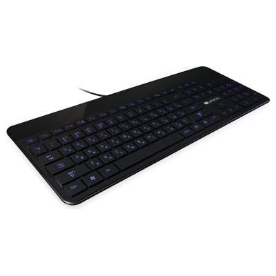 Canyon keyboard HKB-5 EN/RU LED Multimedia Slim Black
