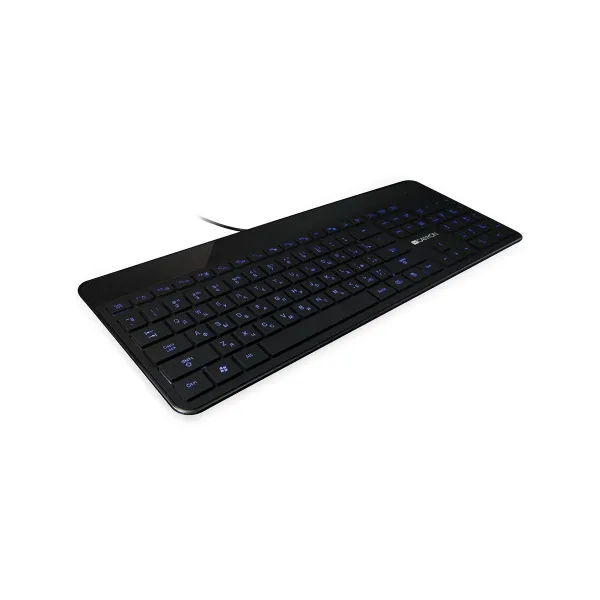Canyon keyboard HKB-5 EN/RU LED Multimedia Slim Black
