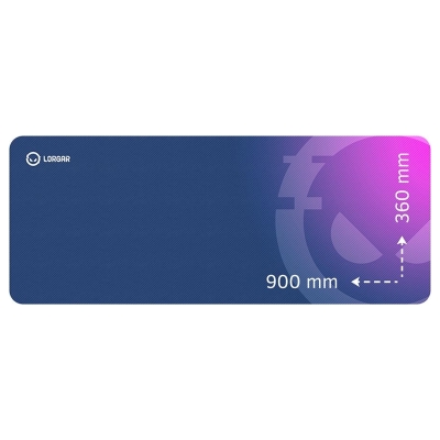 Lorgar Main 139, Gaming mouse pad, High-speed surface, Purple anti-slip rubber base, size: 900mm x 360mm x 3mm, weight 0.6kg