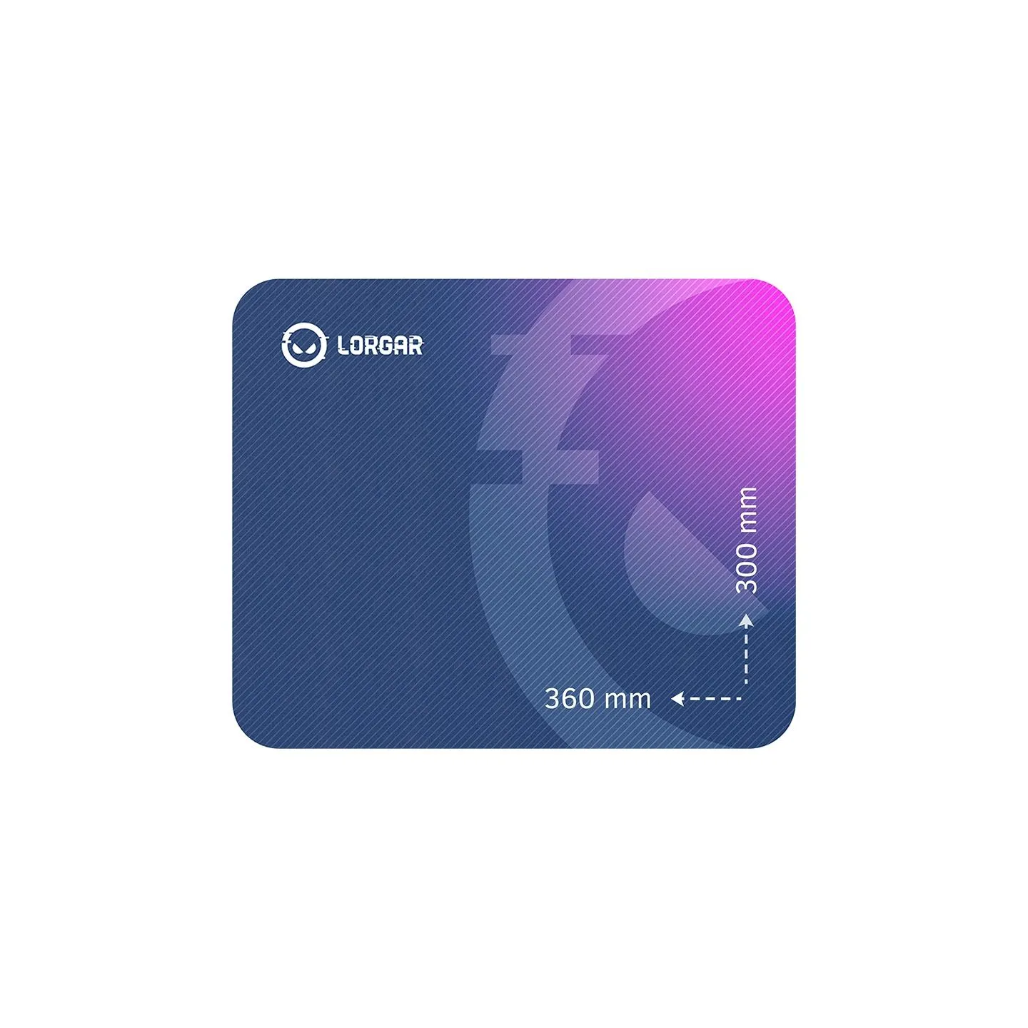 Lorgar Main 133, Gaming mouse pad, High-speed surface, Purple anti-slip rubber base, size: 360mm x 300mm x 3mm, weight 0.2kg
