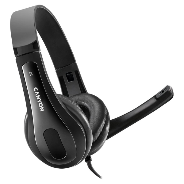 Canyon PC headset CHSU-1 PC Mic USB 2m Black