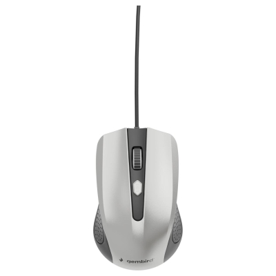Gembird MOUSE USB OPTICAL BLACK/SILVER/MUS-4B-01-BS GEMBIRD