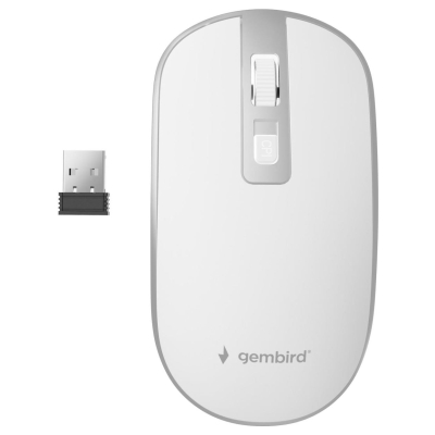 Gembird MOUSE USB OPTICAL WRL WHITE/SILVER MUSW-4B-06-WS GEMBIRD