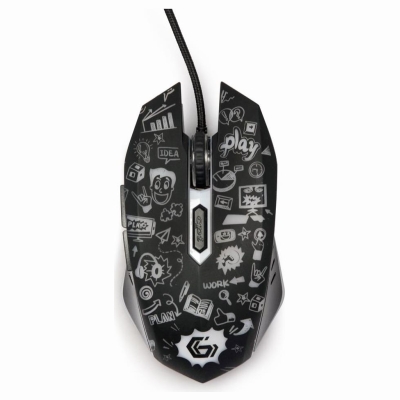 Gembird MOUSE USB OPTICAL BLACK/MUS-6B-GRAFIX-01 GEMBIRD