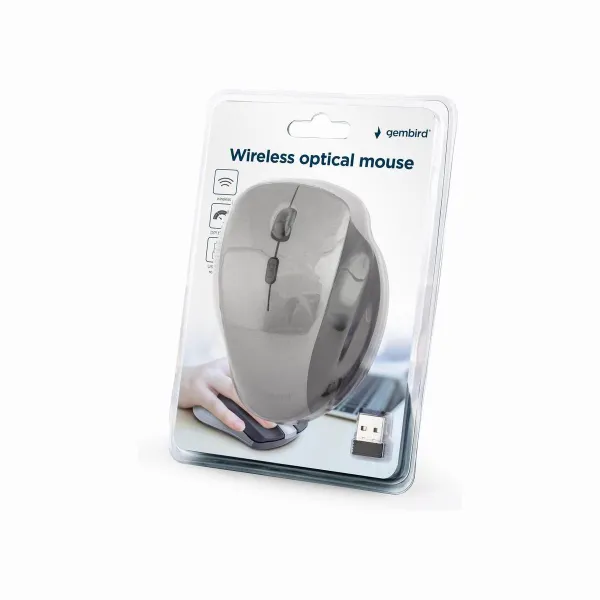 Gembird | Wireless Optical mouse | MUSW-6B-02-BG | Optical mouse | USB | Black-Spacegrey