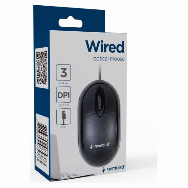 Gembird MOUSE USB OPTICAL/BLACK MUS-U-01 GEMBIRD