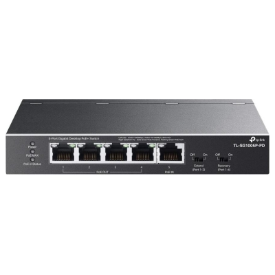 Tp-Link Switch|TP-LINK|TL-SG1005P-PD|Desktop/pedestal|5x10Base-T / 100Base-TX / 1000Base-T|PoE+ ports 5|TL-SG1005P-PD