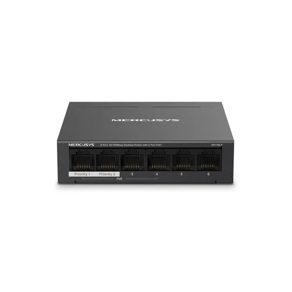 Mercusys Switch|MERCUSYS|Desktop/pedestal|6x10Base-T / 100Base-TX|PoE+ ports 4|MS106LP