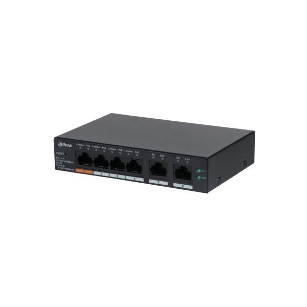Dahua Switch|DAHUA|CS4006-4GT-60|Type L2|Desktop/pedestal|PoE ports 4|60 Watts|DH-CS4006-4GT-60