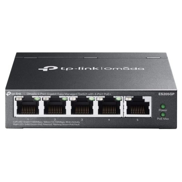 Tp-Link Switch|TP-LINK|ES205G|Switch type Managed|5xRJ-45 ports|RJ-45 Ports Type Gigabit Ethernet (10/100/1000)|ES205G
