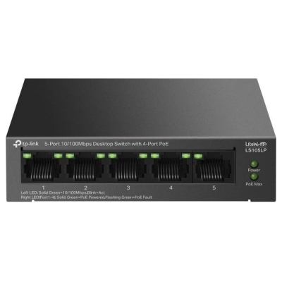 Tp-Link Switch|TP-LINK|LS105LP|PoE ports 4|LS105LP