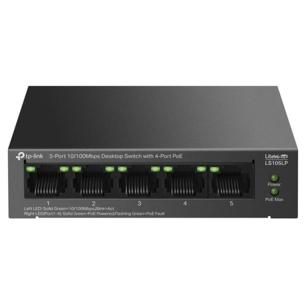 Tp-Link Switch|TP-LINK|LS105LP|PoE ports 4|LS105LP