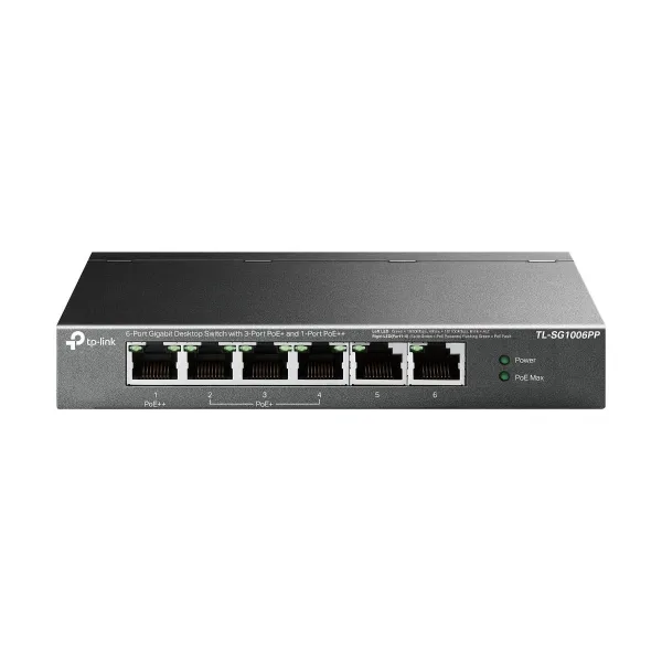 Tp-Link Switch|TP-LINK|TL-SG1006PP|Desktop/pedestal|6x10Base-T / 100Base-TX / 1000Base-T|PoE+ ports 4|TL-SG1006PP