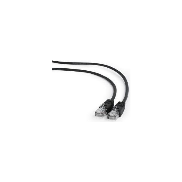 Gembird PATCH CABLE CAT5E UTP 0.5M/BLACK PP12-0.5M/BK GEMBIRD