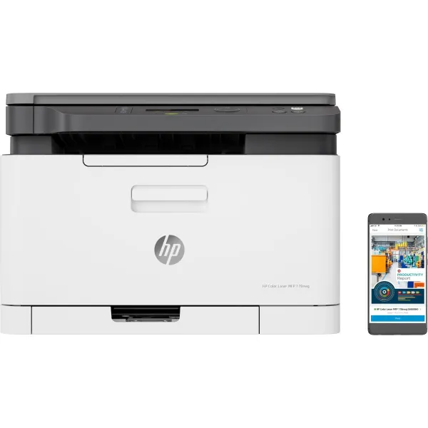 HP Color LaserJet 178nw AIO All-in-One Printer - A4 Color Laser, Print/Copy/Scan, LAN, WiFi, 18ppm, 100-500 pages per month (rep