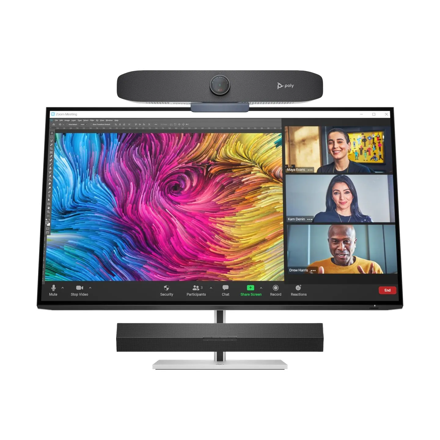 HP 732pk Series 7 Pro 4K TB4 Charging Monitor - 31.5" 3840x2160 UHD 400-nit 60Hz AG, IPS Black HDR 400, USB-C(100W/15W)/HDMI/Dis