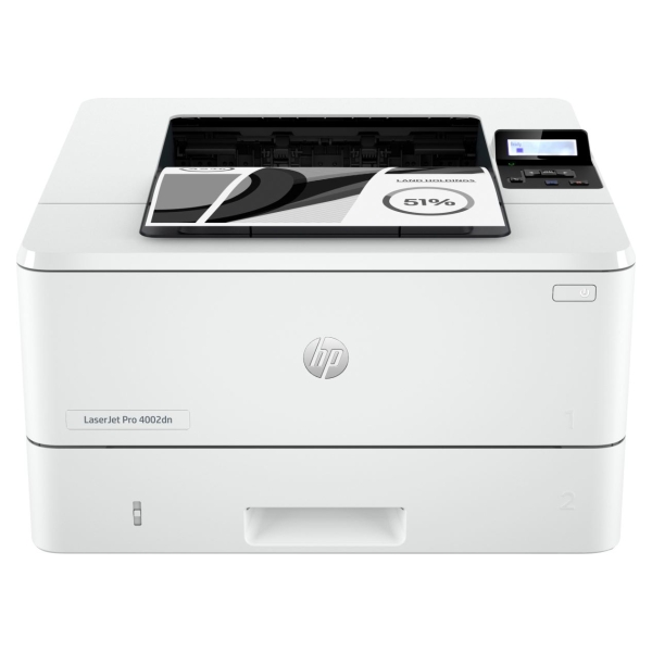 HP LaserJet Pro 4002dn Printer - A4 Mono Laser, Print, Automatic Document Feeder, Auto-Duplex, LAN, 40ppm, 750-4000 pages per mo