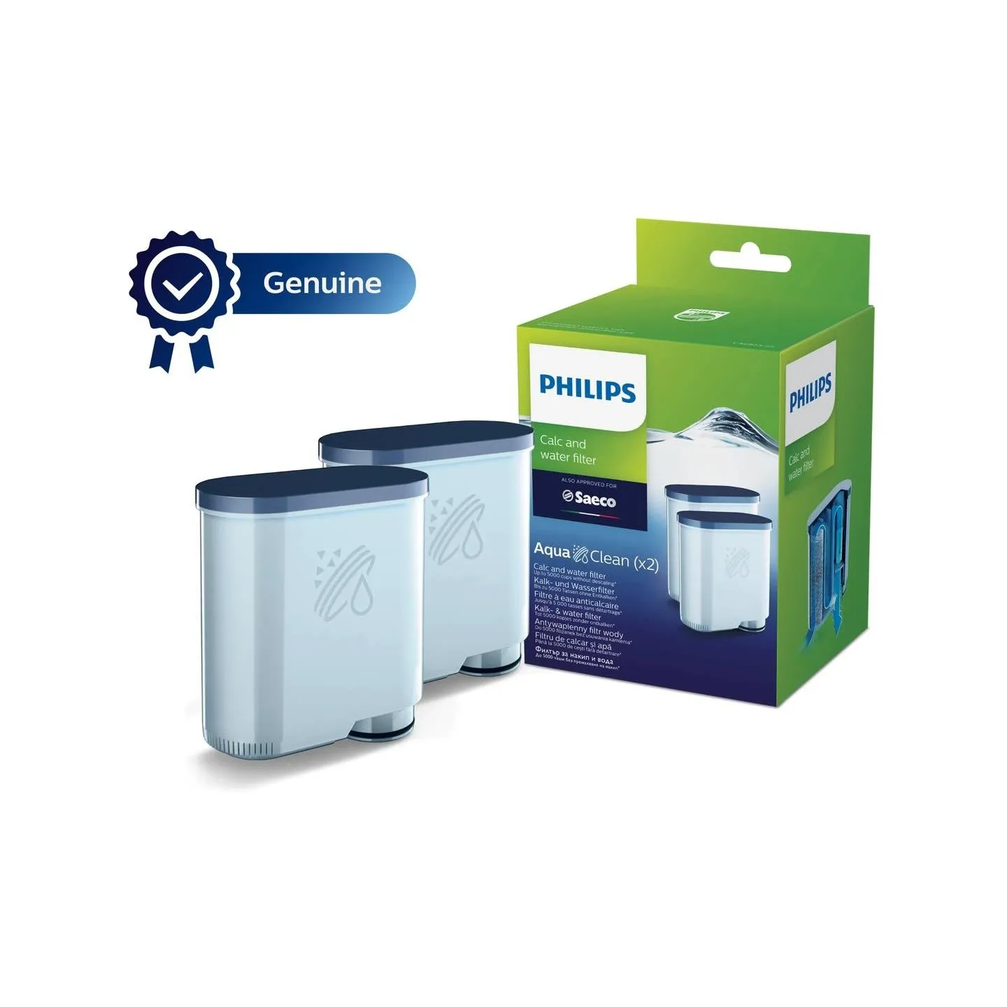 Philips Calc and Water filter CA6903/22 Same as CA6903/01 No descaling up to 5000 cups* / CA6903/22